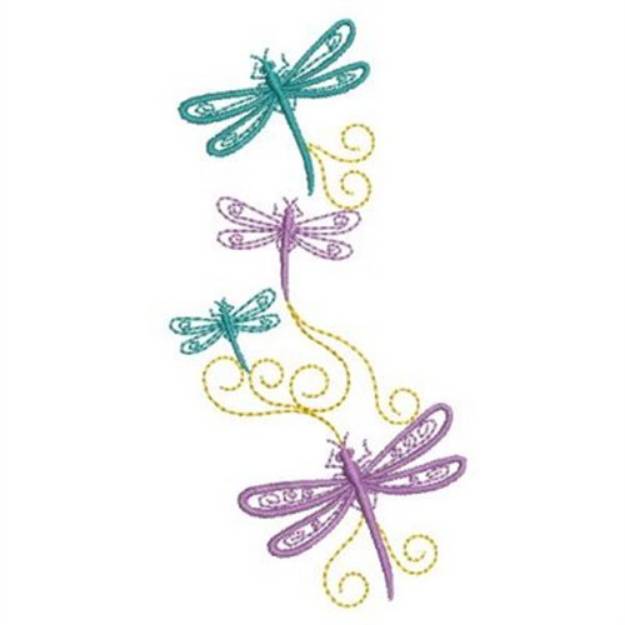 Picture of Dragonfly Border Machine Embroidery Design