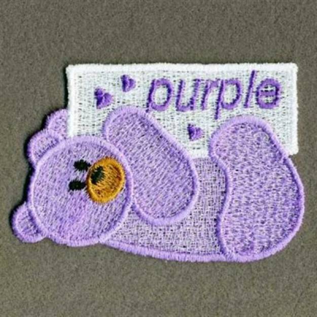 Picture of Purple Bear Machine Embroidery Design