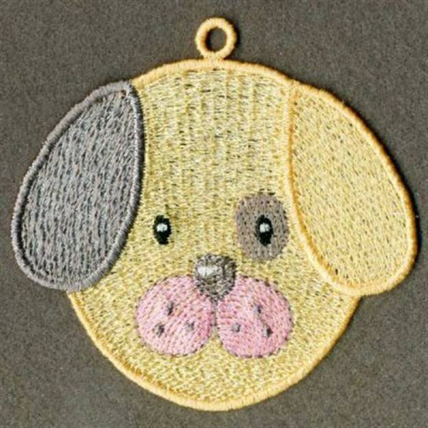 Picture of FSL Dog Face Machine Embroidery Design