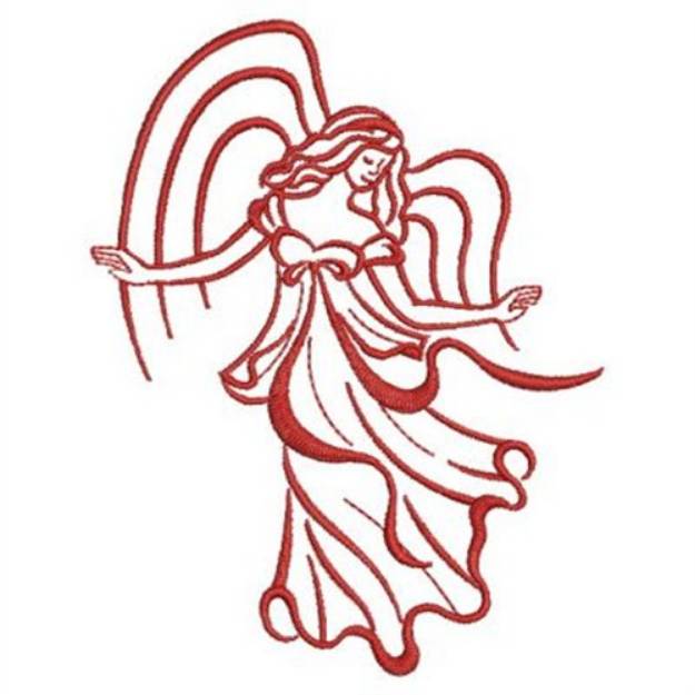 Picture of Beautiful Angel Outline Machine Embroidery Design