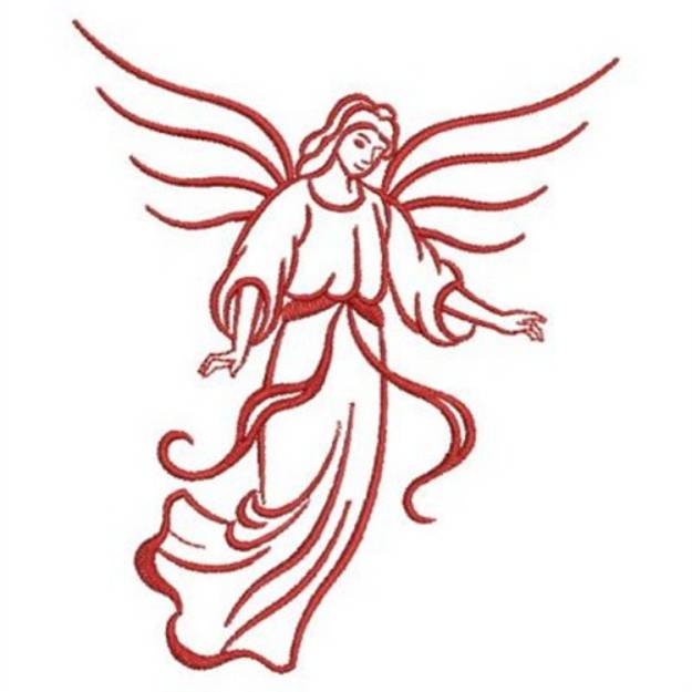 Picture of Angel Outline Machine Embroidery Design