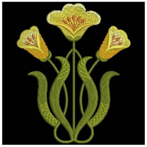 Picture of Art Nouveau Flowers Machine Embroidery Design