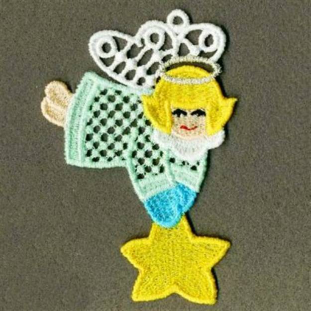 Picture of FSL Angel with Star Machine Embroidery Design