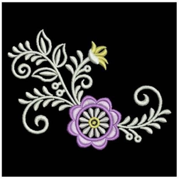 Corner Flower Heirloom Machine Embroidery Design | Embroidery Library ...