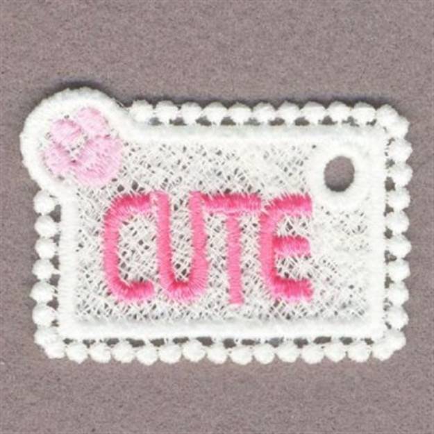 Picture of FSL Cute Gift Tag Machine Embroidery Design