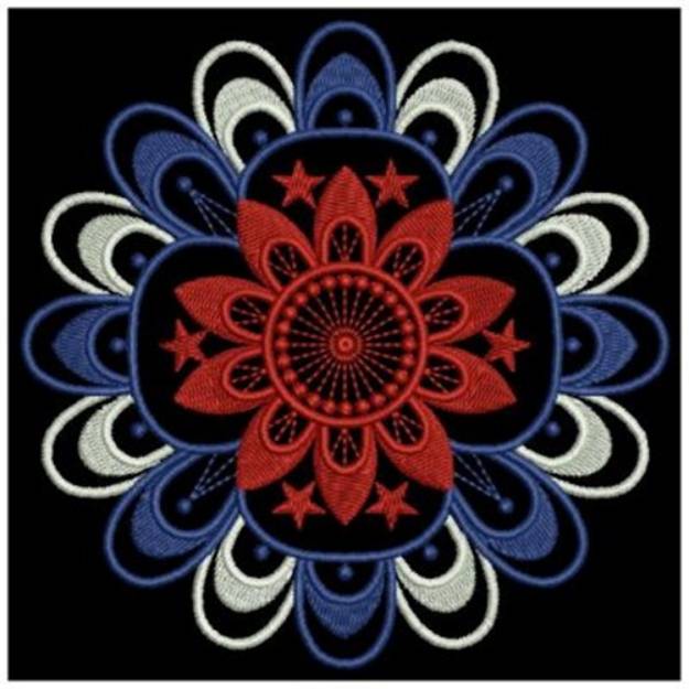 Picture of Patriotic Floral Quilt Machine Embroidery Design