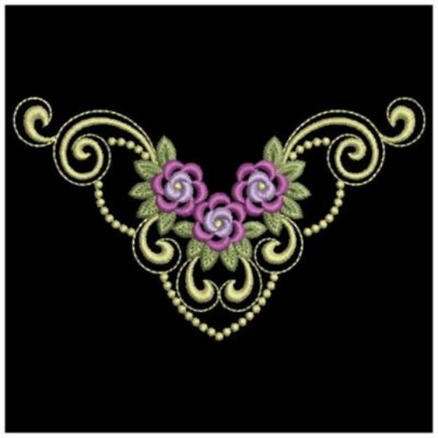 Picture of Heirloom Antique Rose Machine Embroidery Design