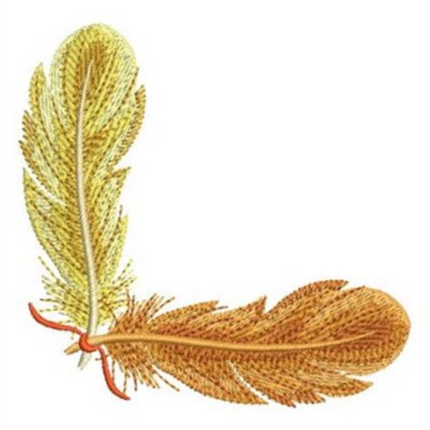 Picture of Fancy Feathers Corner Machine Embroidery Design