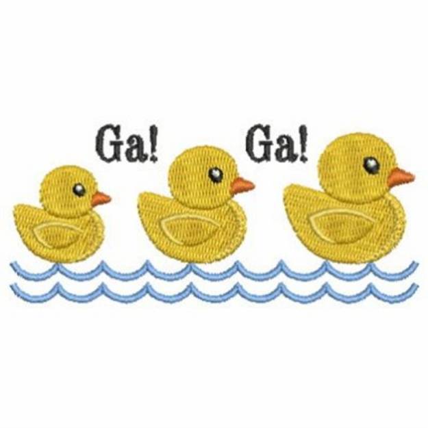 Picture of Rubber Ducks Swimming Machine Embroidery Design