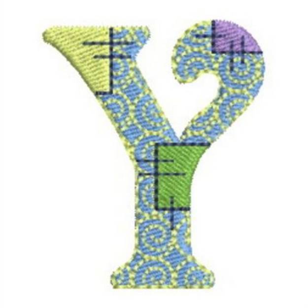 Picture of Patchwork Alphabet Y Machine Embroidery Design