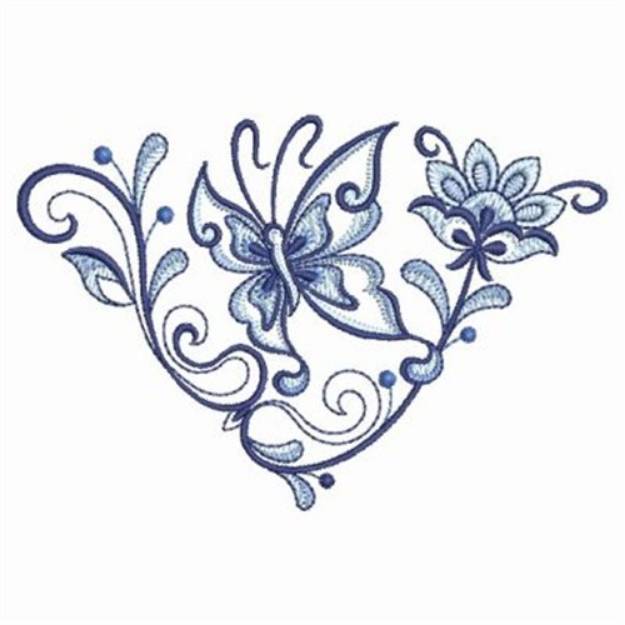 Picture of Deco Buttefly Corners Machine Embroidery Design