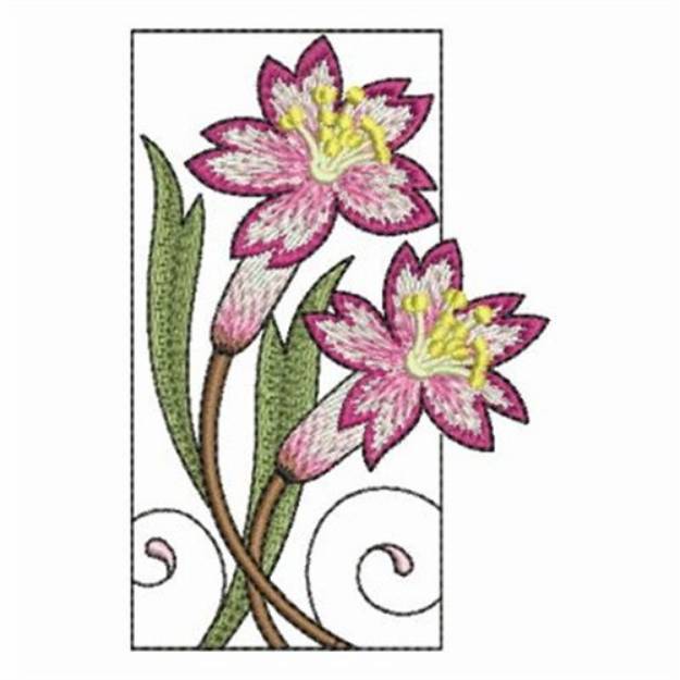 Picture of Flower Rectangle Machine Embroidery Design