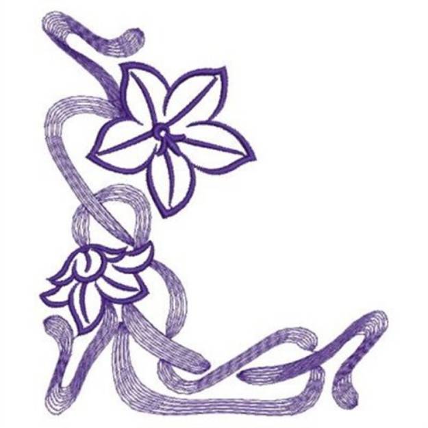 Picture of Art Nouveau Corner Machine Embroidery Design