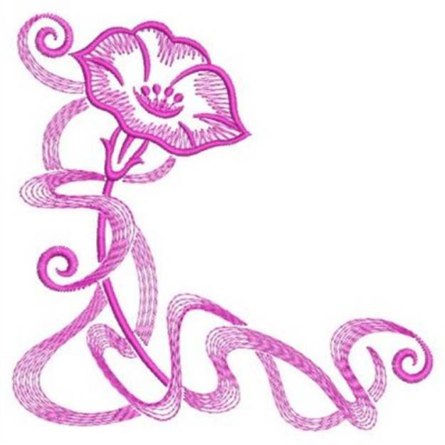 Picture of Art Nouveau Corner Machine Embroidery Design