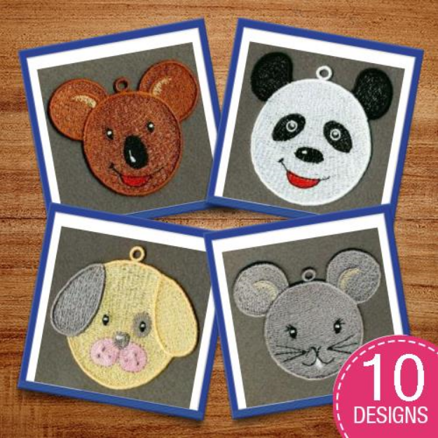 Picture of FSL Cute Animal Face Embroidery Design Pack