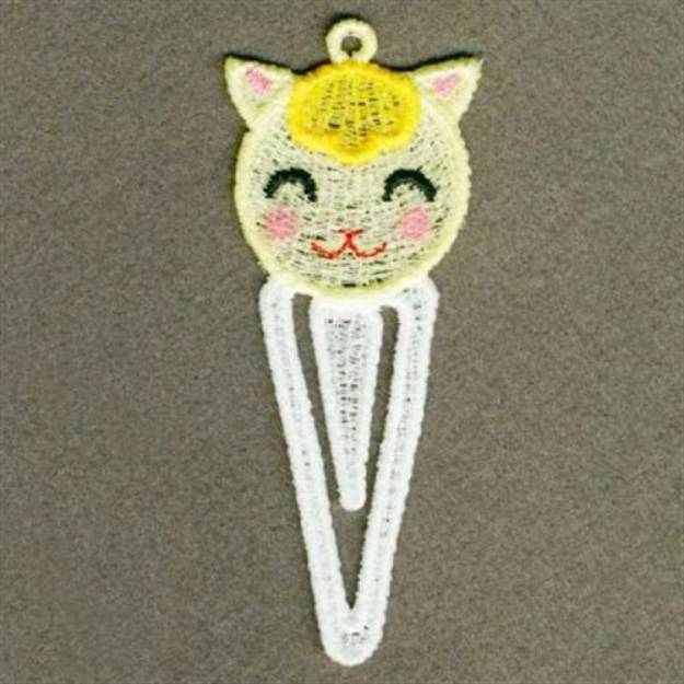 Picture of FSL Cat Bookmark Machine Embroidery Design