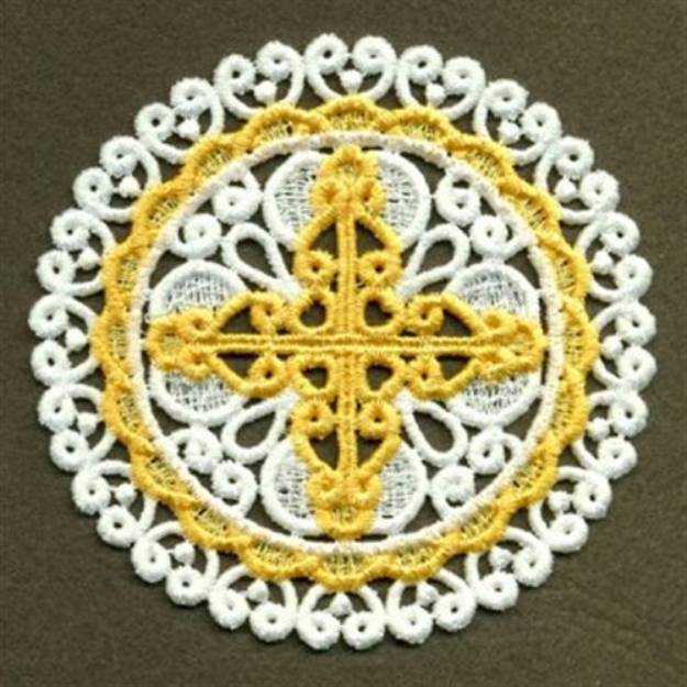 Picture of FSL Filigree Cross Machine Embroidery Design