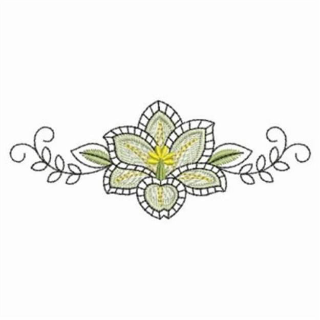 Picture of Heirloom Lily Border Machine Embroidery Design