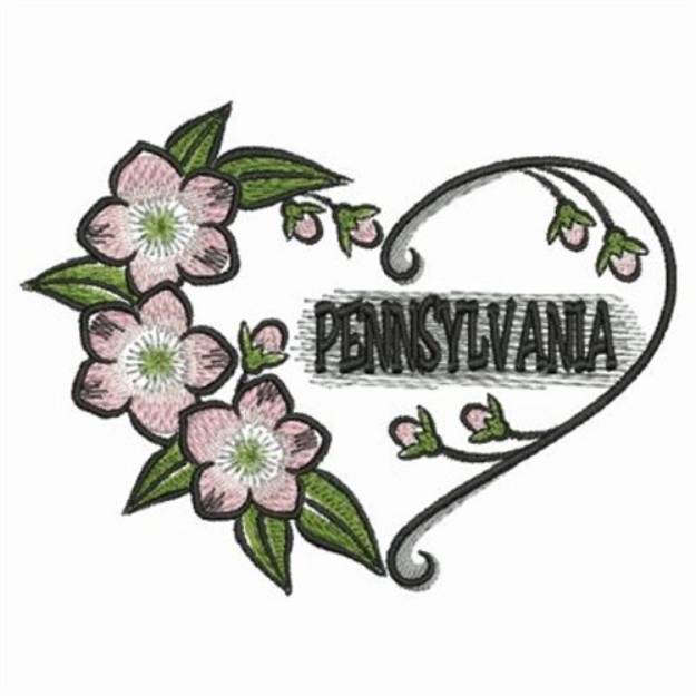 Picture of Pennsylvania Mountain Laurel Machine Embroidery Design