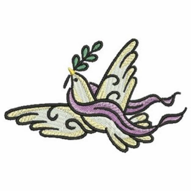 Flying Dove & Ribbon Machine Embroidery Design | Embroidery Library at ...