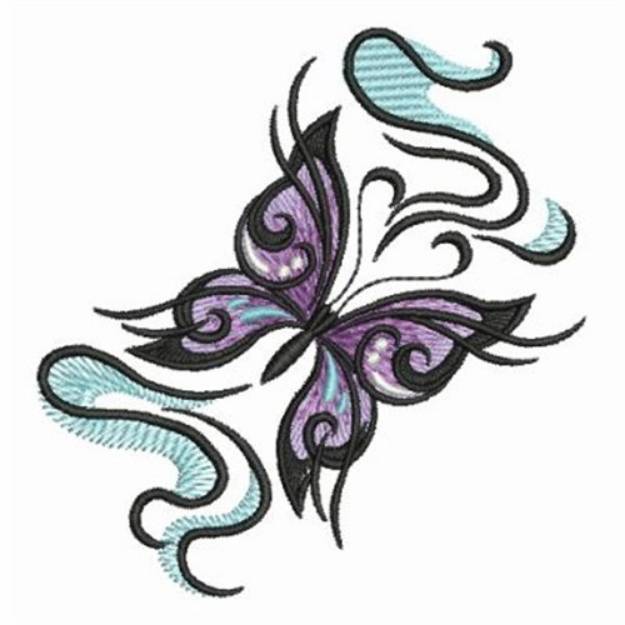 Artistic Purple Butterfly Machine Embroidery Design | Embroidery ...