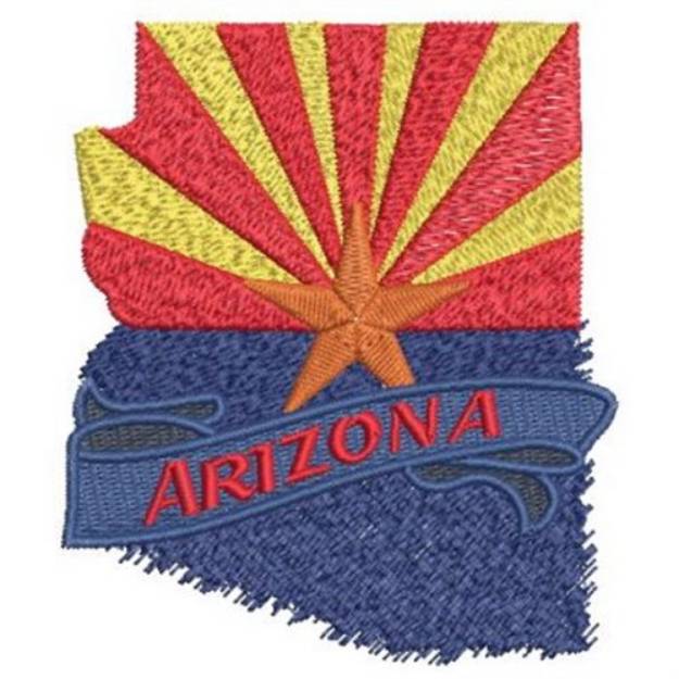 Picture of Arizona State Map Machine Embroidery Design