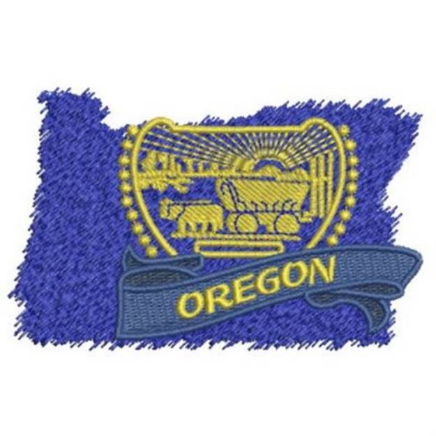 Picture of Oregon State Map Machine Embroidery Design