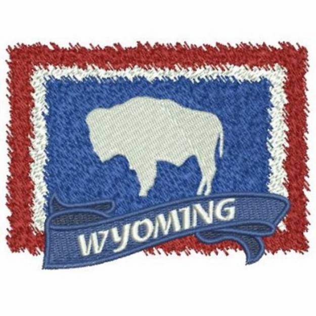 Picture of Wyoming State Map Machine Embroidery Design