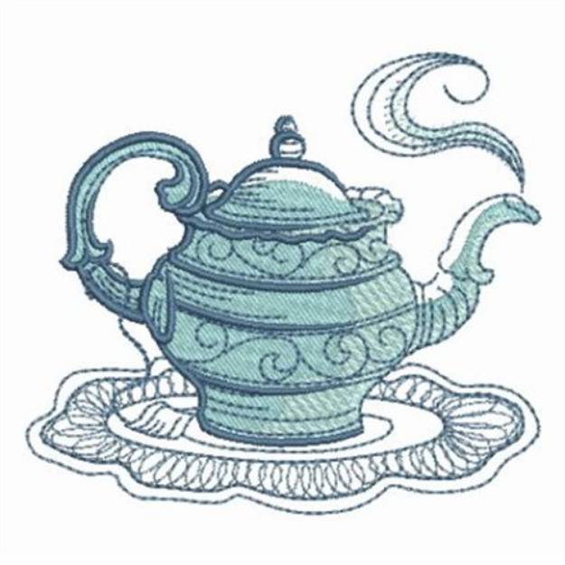 Picture of Sketched Teapot Machine Embroidery Design