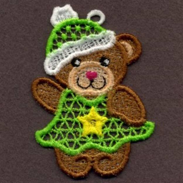 Picture of FSL Teddy Bear Star Machine Embroidery Design