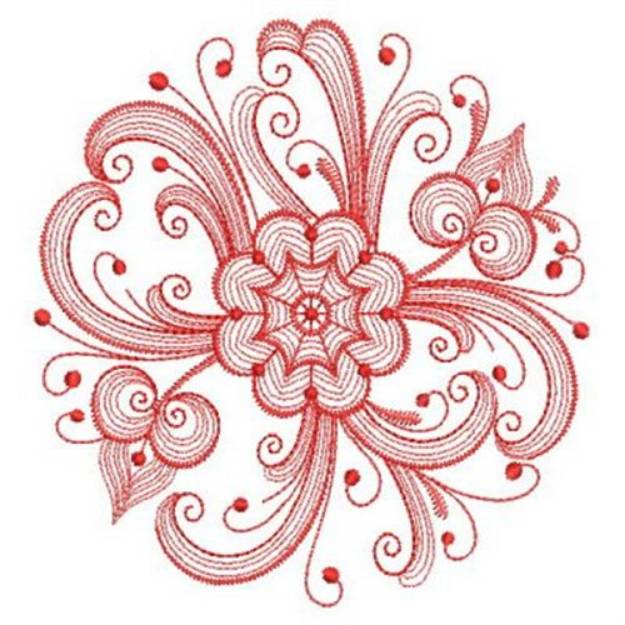 Redwork Rosemaling Flower Machine Embroidery Design | Embroidery ...