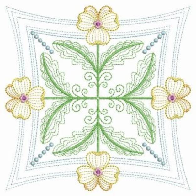 Rippled Pansy Quilts 2 Machine Embroidery Design | Embroidery Library ...