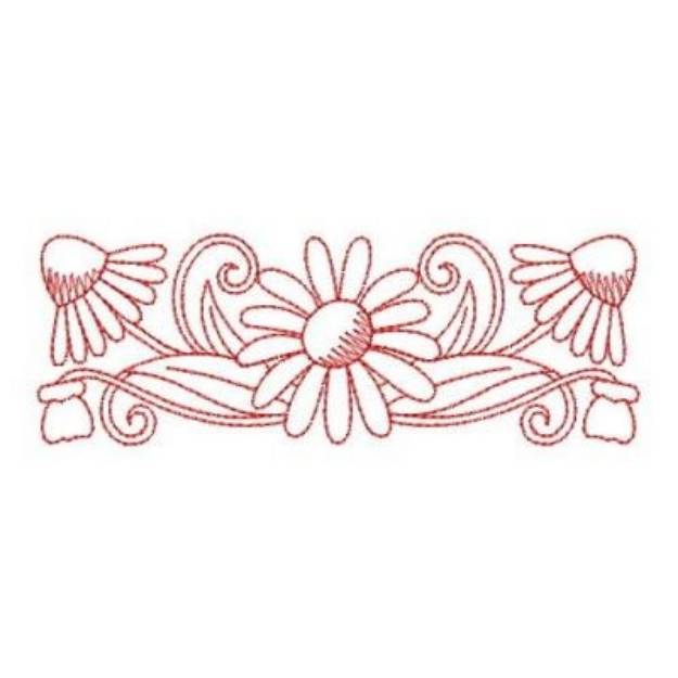 Redwork Daisy Machine Embroidery Design | Embroidery Library at ...