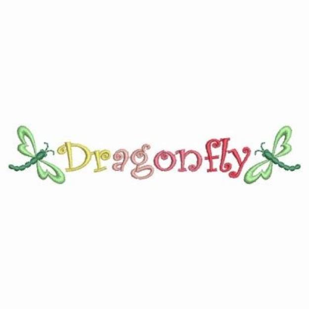 Picture of Colorful Dragonfly Border Machine Embroidery Design