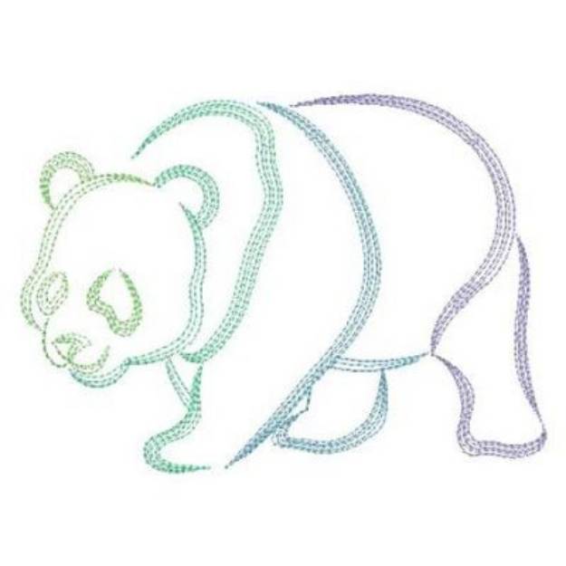 Picture of Colorful Forest Animal Outlines Machine Embroidery Design