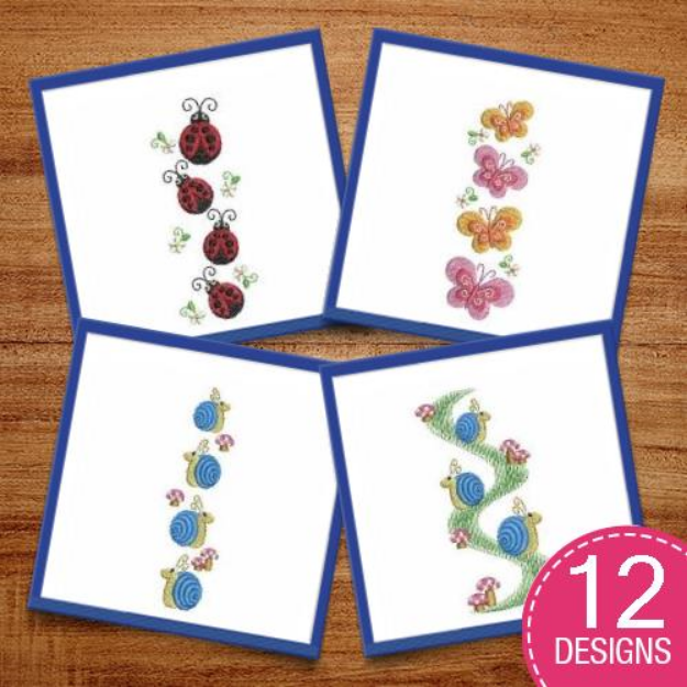 Picture of Spring Animal Borders Embroidery Design Pack