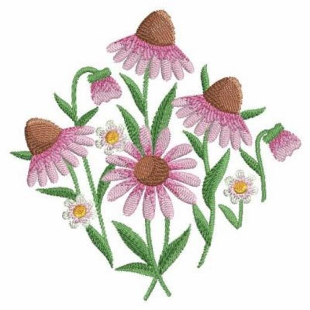 Picture of Echinacea Blossom Machine Embroidery Design