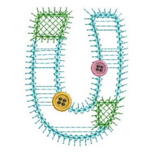 Picture of Sewing Alphabet U Machine Embroidery Design