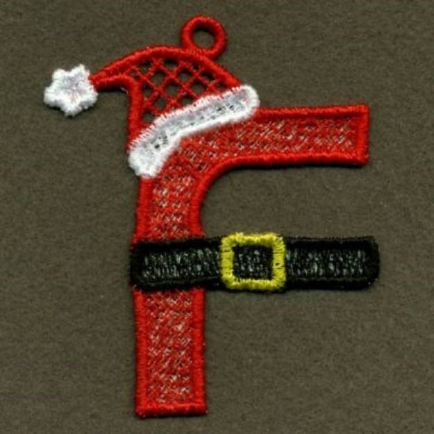 Picture of FSL Santa Alphabet F Machine Embroidery Design