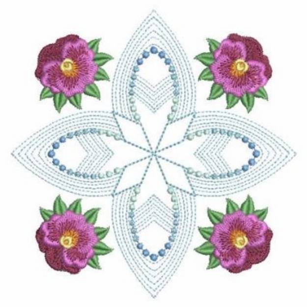 Picture of Fancy Pansy  Machine Embroidery Design