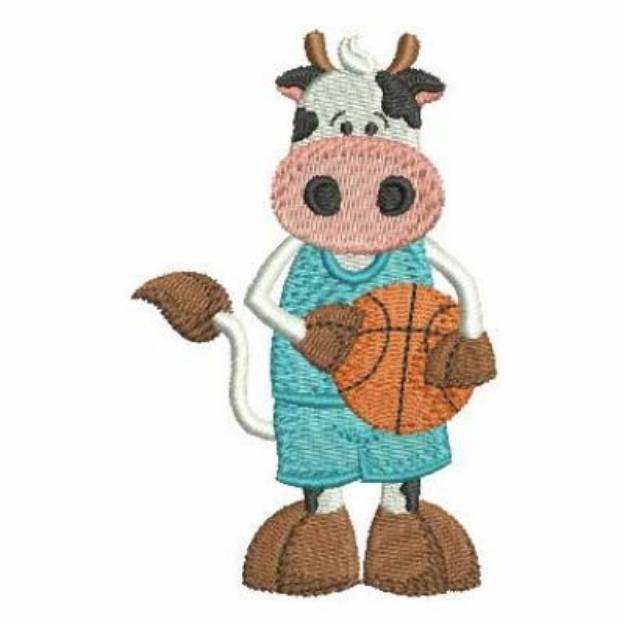 Picture of Cute Basketball Cows Machine Embroidery Design