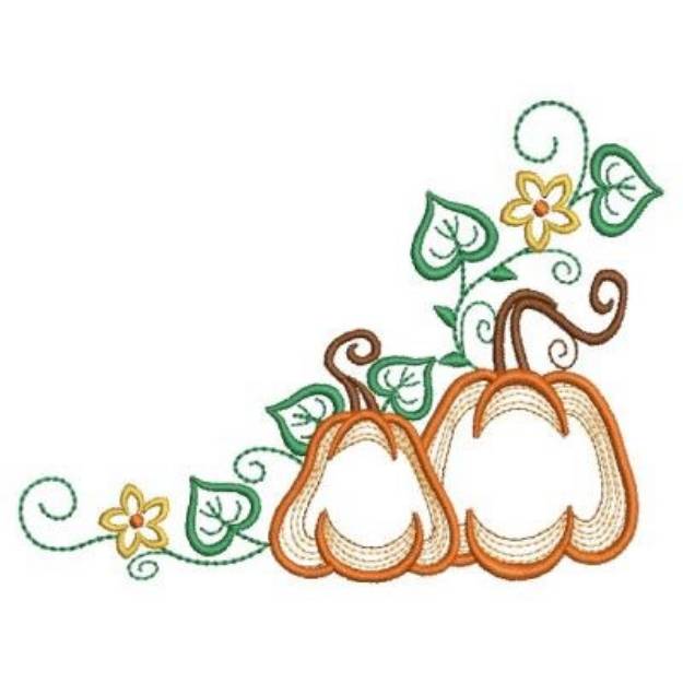 Fall Pumpkins Machine Embroidery Design 