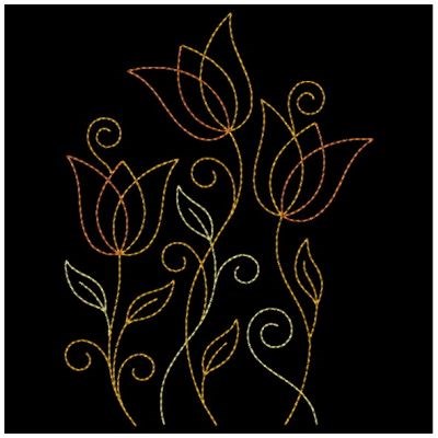 Floral Linework Machine Embroidery Design | Embroidery Library at ...