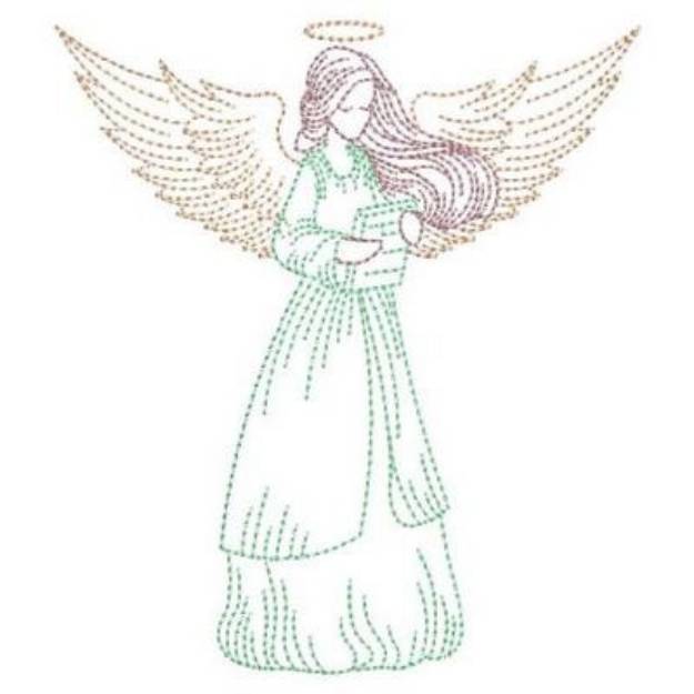 Picture of Bible Angel Machine Embroidery Design