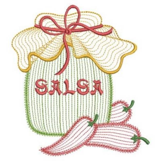 Salsa Jar Machine Embroidery Design | Embroidery Library at ...