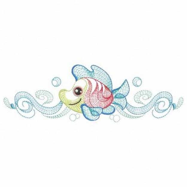 Picture of Rippled Fish Machine Embroidery Design