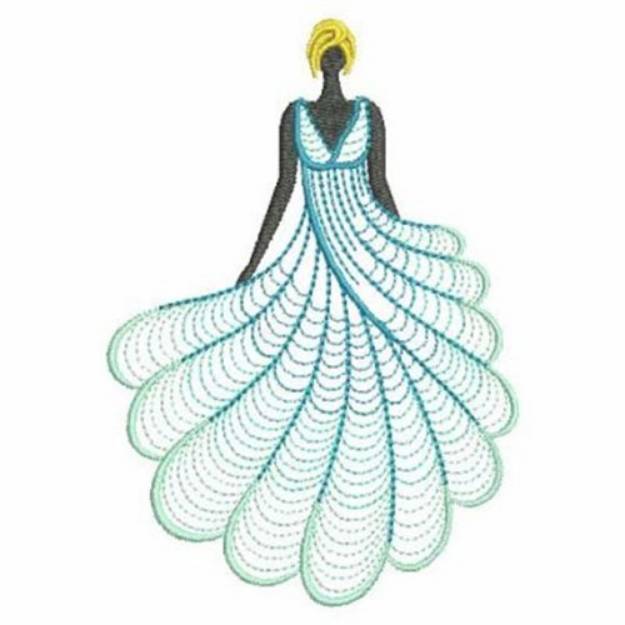 Picture of Lady Ripples Machine Embroidery Design