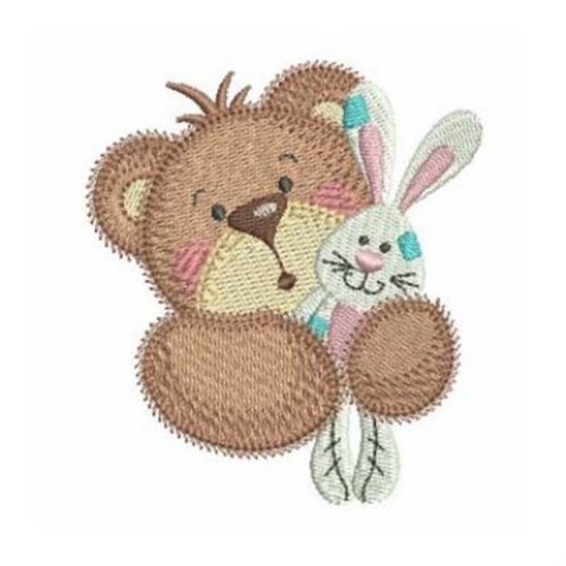 Rabbit & Bear Machine Embroidery Design | Embroidery Library at ...