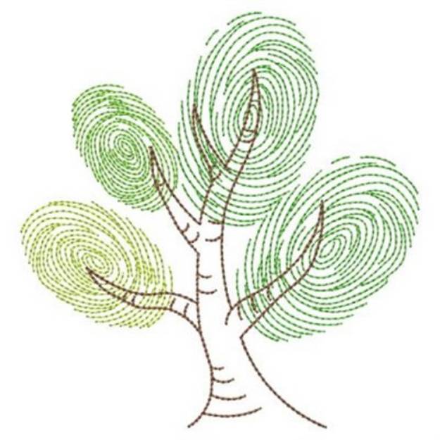 Picture of Fingerprint Tree Machine Embroidery Design