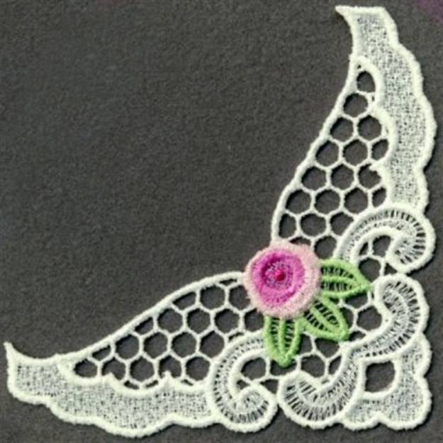 Fsl Corner Rose Machine Embroidery Design 